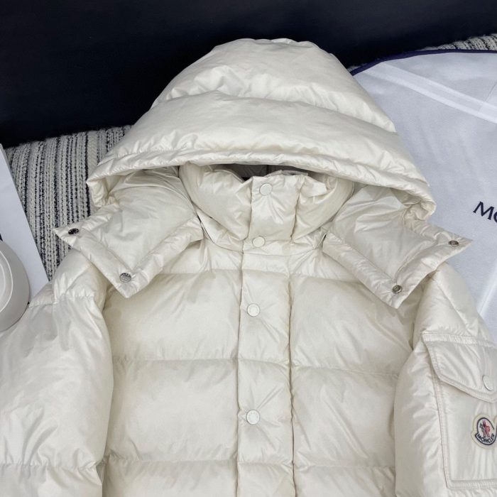 Moncler Maya 女士白色软壳面料羽绒服