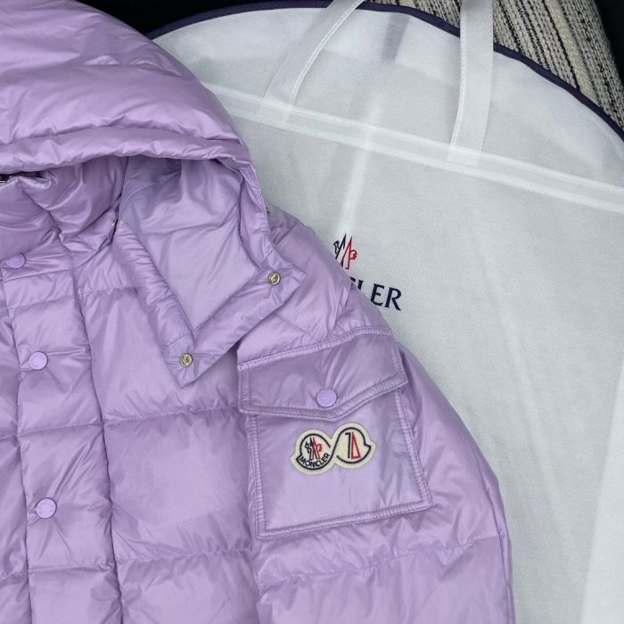 Moncler Maya 女士加垫软壳羽绒夹克 紫色