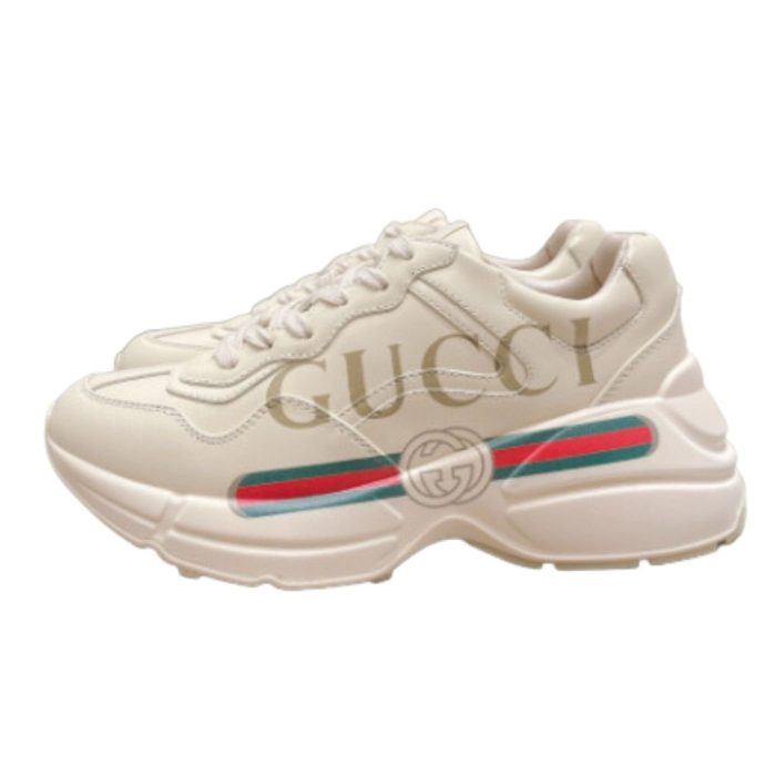 Rhyton Gucci 男士徽标运动鞋白色 500877 DRW00 9522