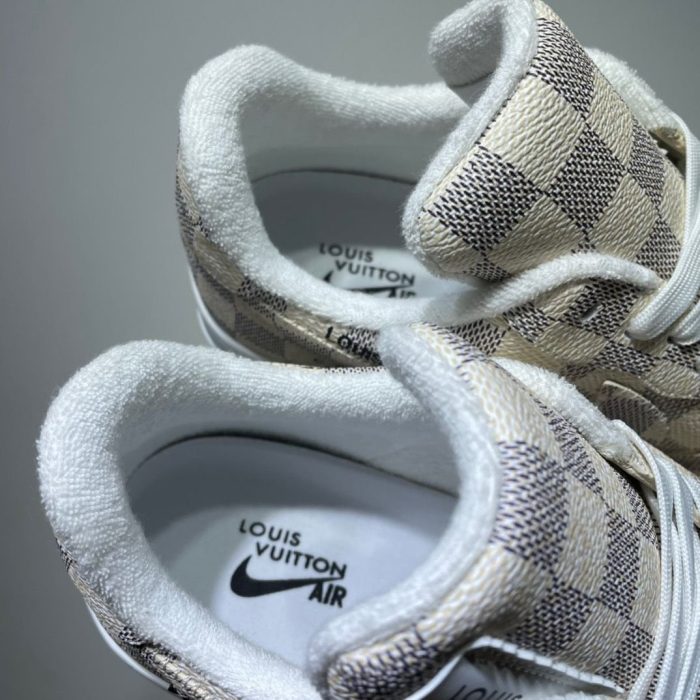 高仿Louis Vuitton 和 Nike Air Force 1 By Virgil Abloh 象牙色男士、男鞋