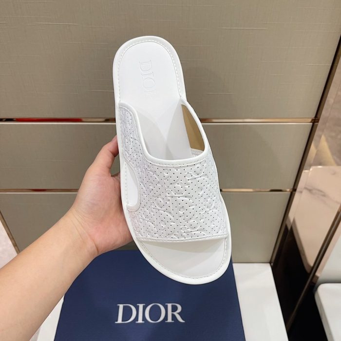 高仿迪奥（Christian Dior）男士凉鞋白色 CD