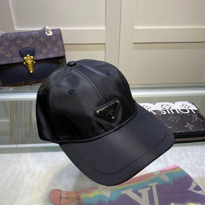 Prada 钻头棒球帽 黑色 Prada 帽子