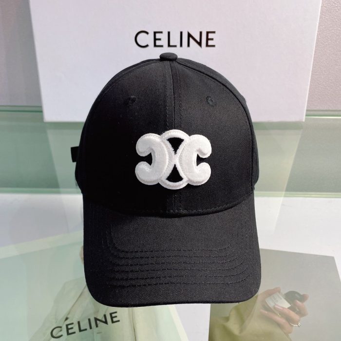Celine 黑色棉质棒球帽