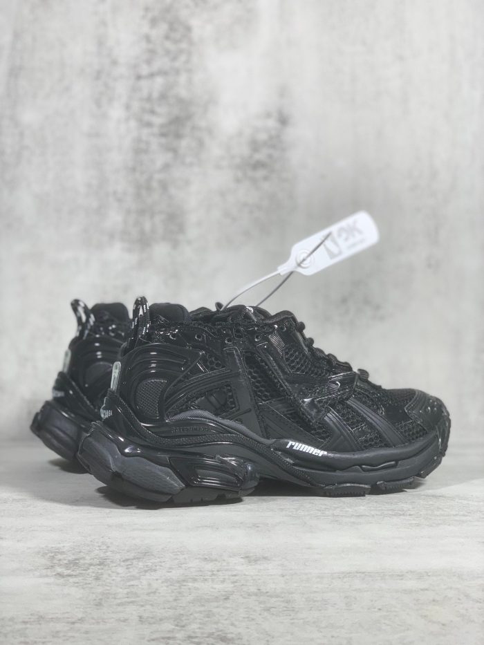 复刻巴黎世家（Balenciaga） 男士黑色跑步运动鞋 677403W3RB11000