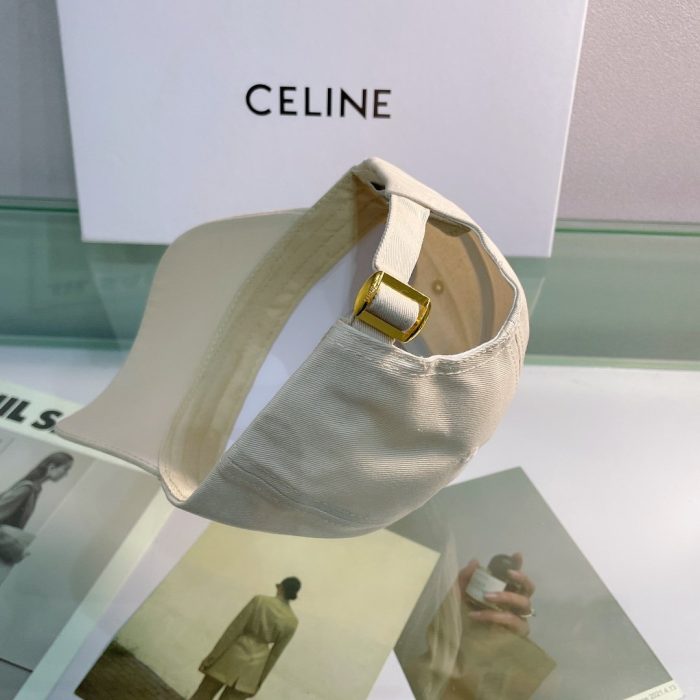 Celine 米色棉质棒球帽