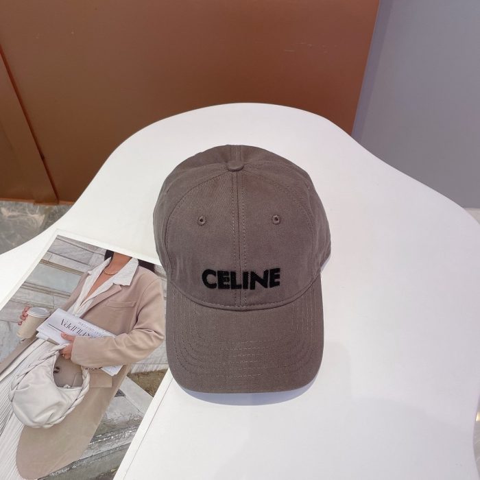 Celine 深灰色棉质棒球帽