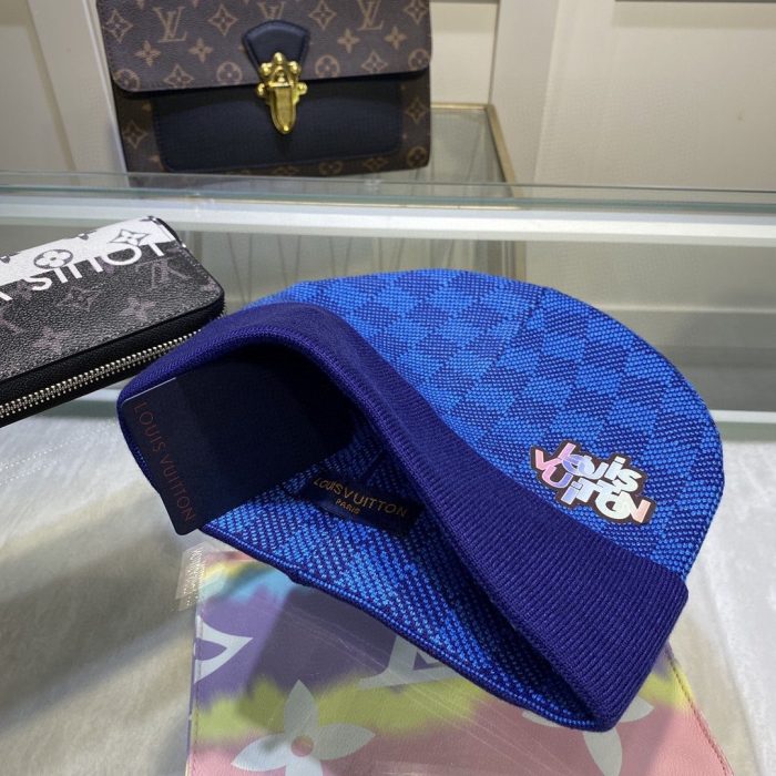 Louis Vuitton 蓝色 LV 头饰无檐小便帽