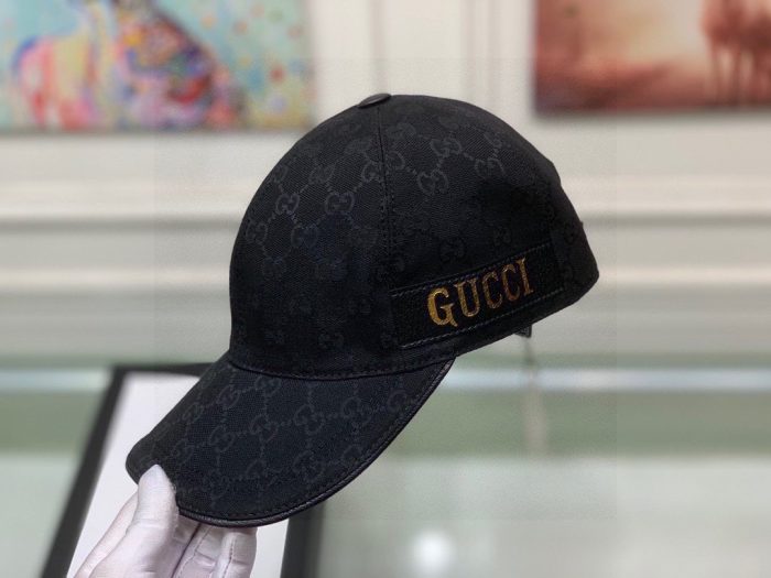 Gucci GG 棒球帽 黑色 GG 帽子