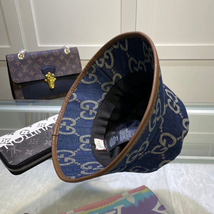 Gucci GG 帆布渔夫帽蓝色