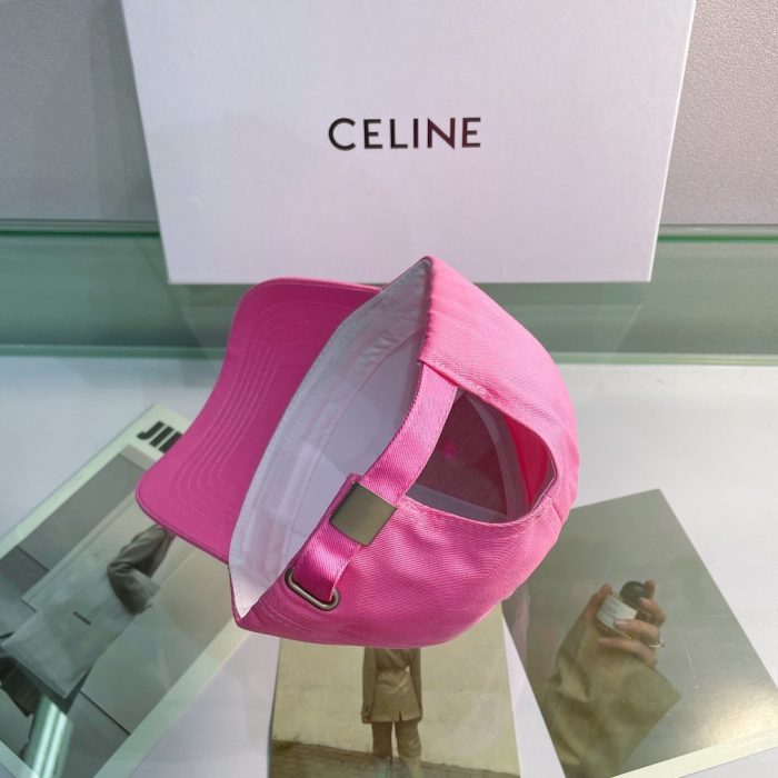 Celine 棉粉色棒球帽