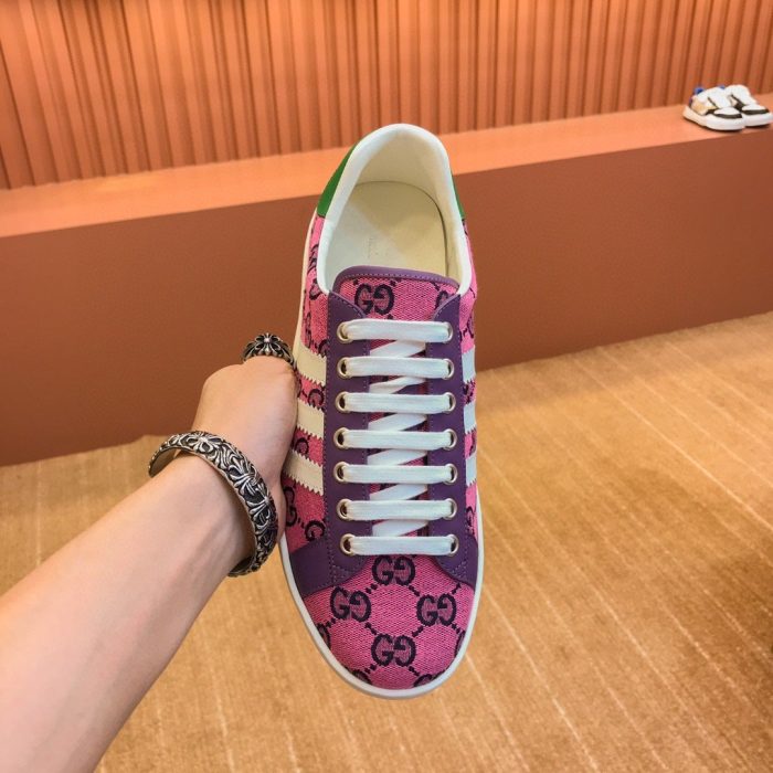 Gucci x Adidas 男士 GG 运动鞋粉色 男士 707850