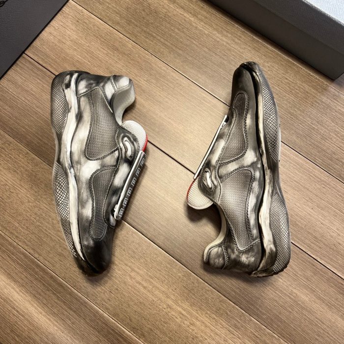 Prada Cass x Prada 美洲杯“Sust4in”男士黑色运动鞋 1.4 英寸/35 毫米 PRD