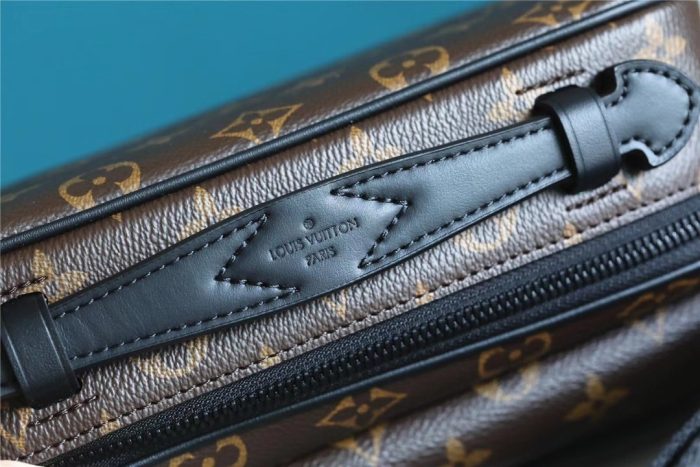 路易威登 S-Lock 邮差 Monogram Macassar 男士包袋、单肩包和斜挎包 8.7 英寸/22 厘米 LV M45806