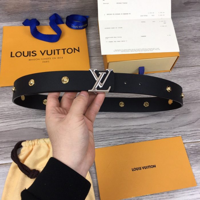 Louis Vuitton LV 标志性双面腰带 银色五金 LV 女士腰带