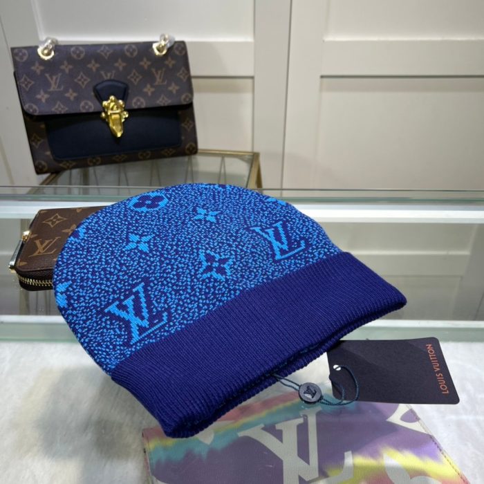 Louis Vuitton 蓝色 LV 头饰无檐小便帽