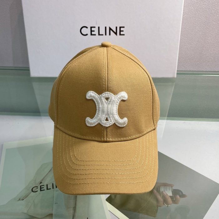 Celine 棉质棕色棒球帽