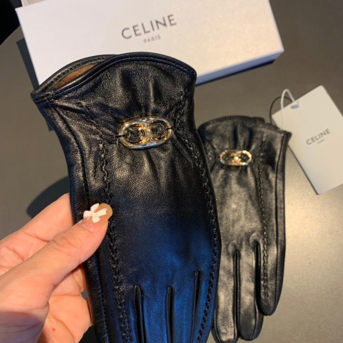 Celine Triomphe 黑色手套