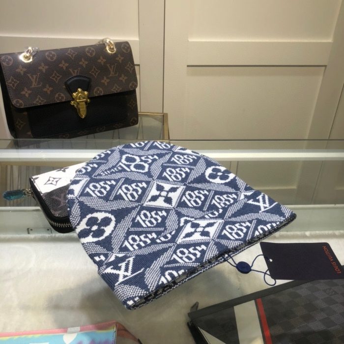 Louis Vuitton 蓝色 LV 头饰无檐小便帽