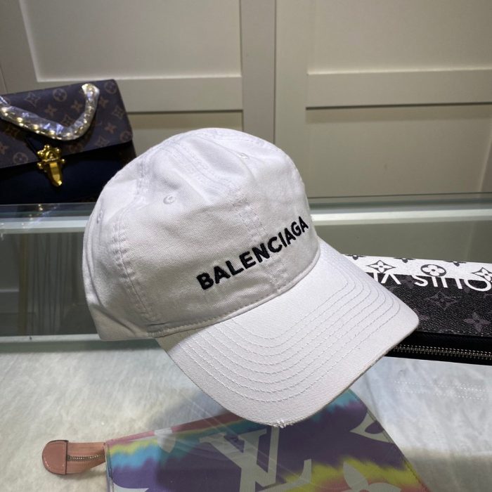 Balenciaga 白色徽标前帽