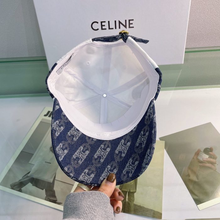 Celine 棉质白色棒球帽