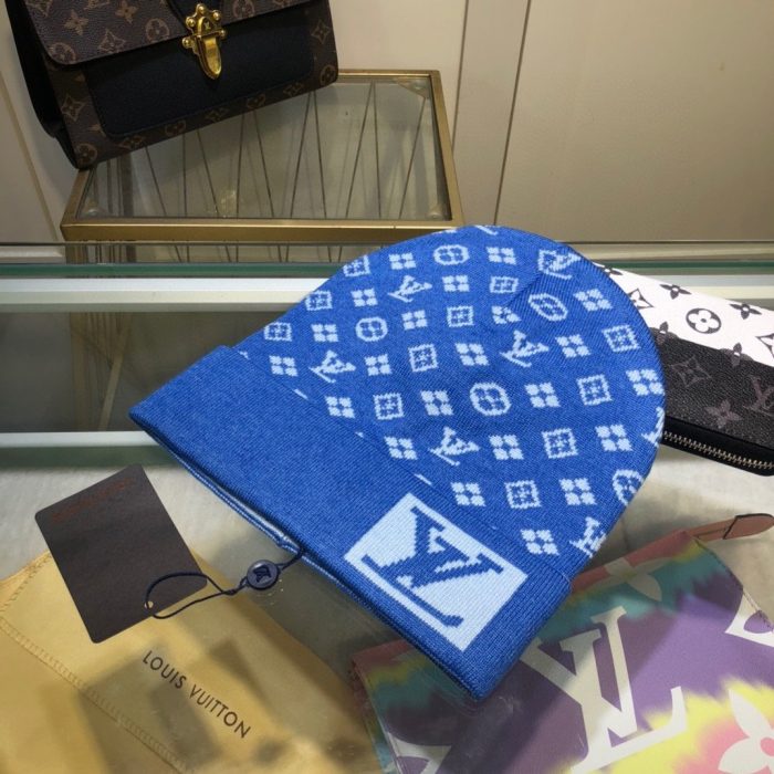 Louis Vuitton 蓝色 LV 头饰无檐小便帽