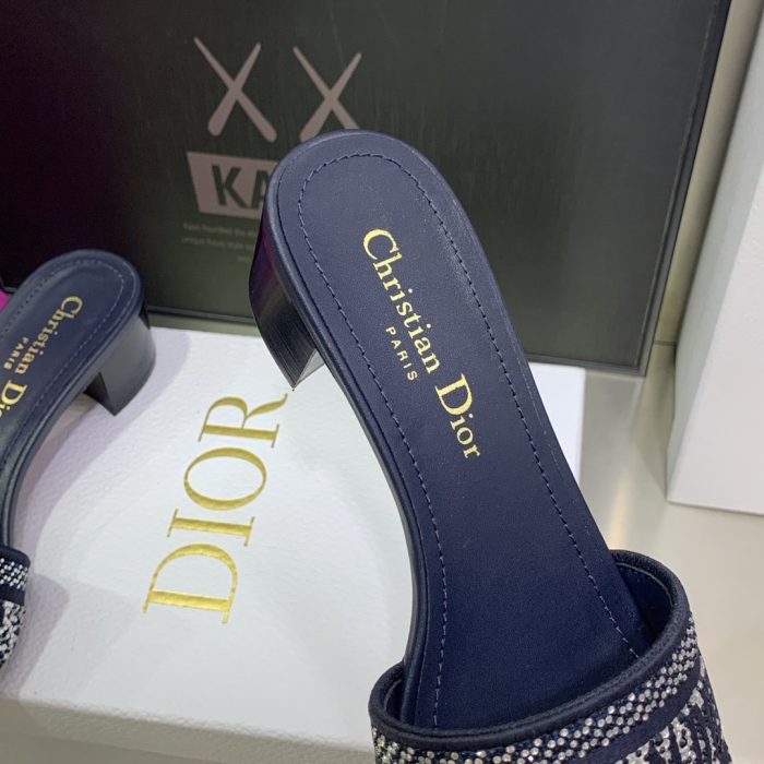 Christian Dior 女式 Dway 高跟拖鞋 深蓝色 女式 CD