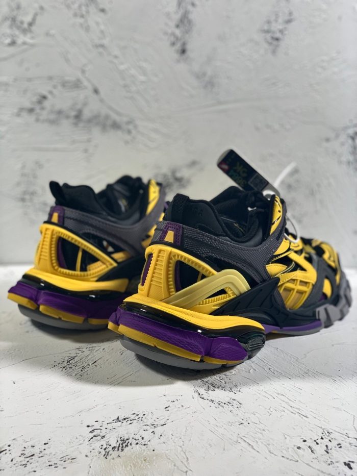 Balenciaga Track.2 男士透明鞋底运动鞋黑色/黄色