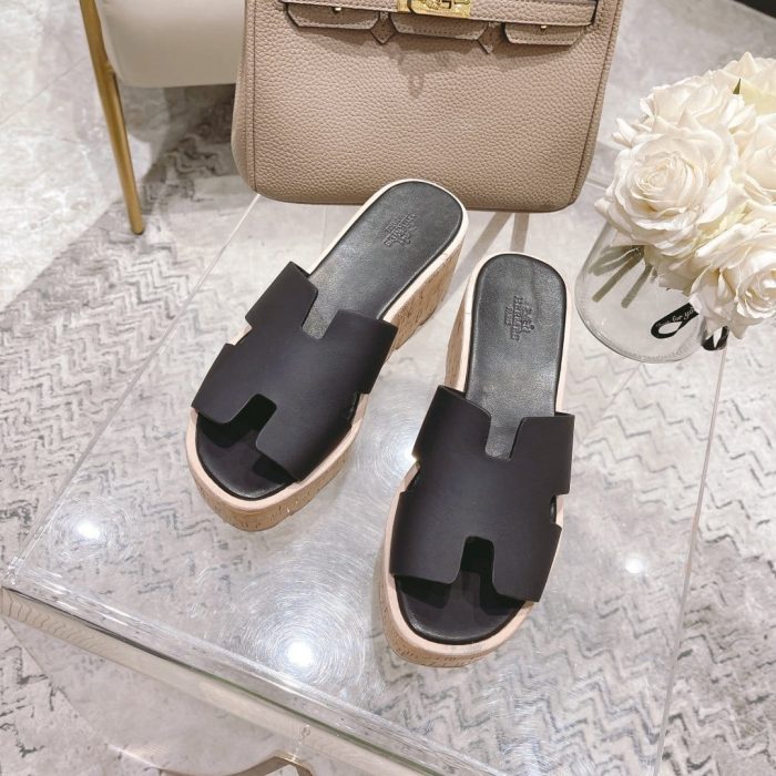 Hermes Eze 30 女式凉鞋黑色，女鞋 H221026Z 02350