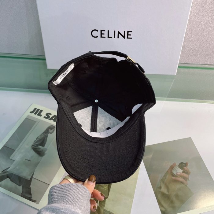 Celine 黑色棉质棒球帽