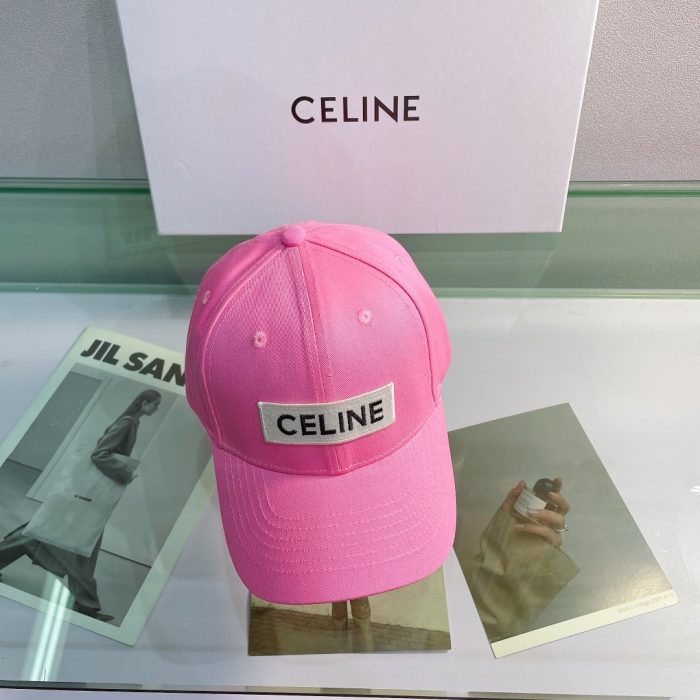 Celine 棉粉色棒球帽