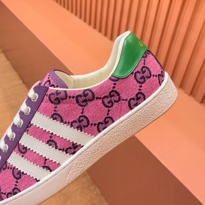 Gucci x Adidas 男士 GG 运动鞋粉色 男士 707850