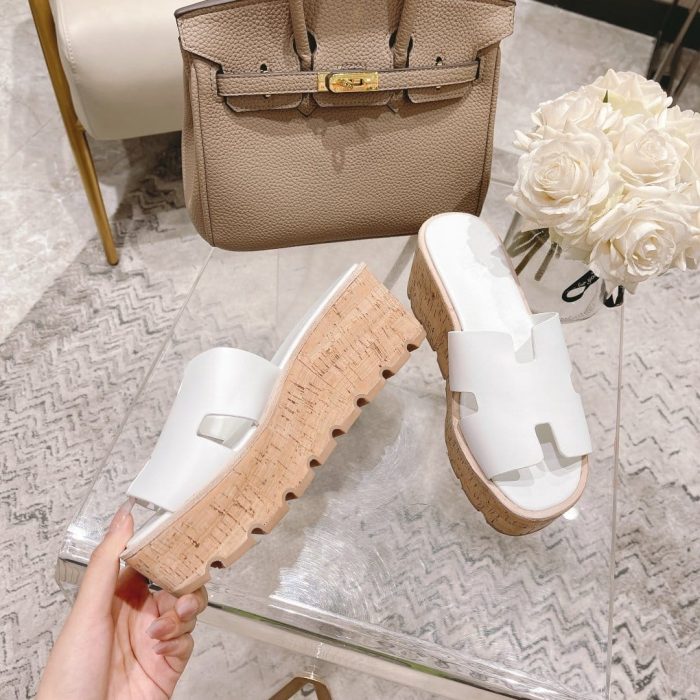 Hermes Eze 30 女式凉鞋白色，女鞋 H221026Z 90380