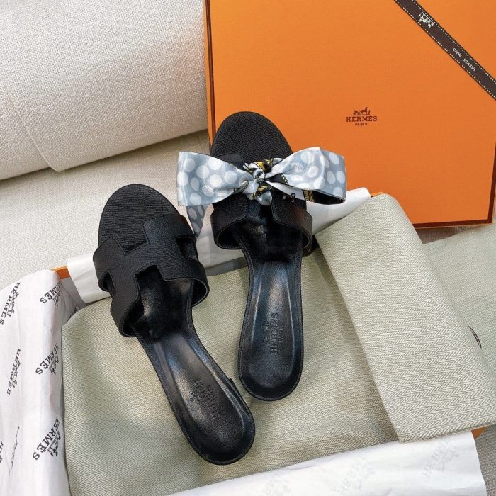 Hermes Oasis 女式凉鞋黑色，女鞋 H151215Z