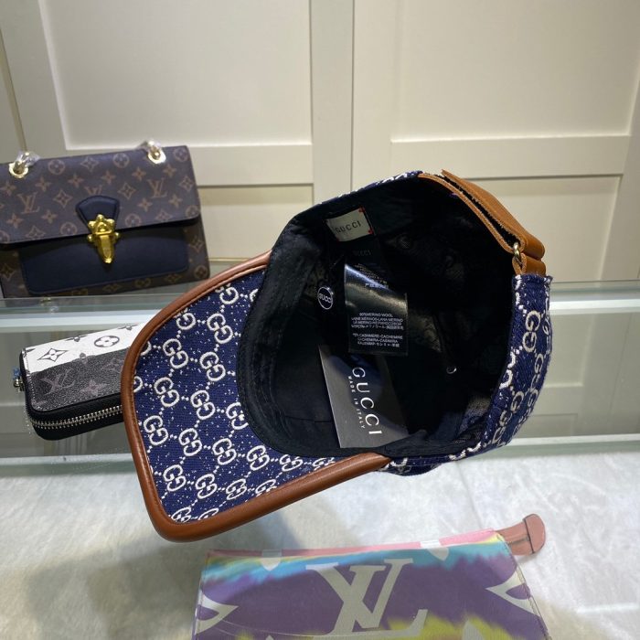 Gucci GG 帆布棒球帽 蓝色