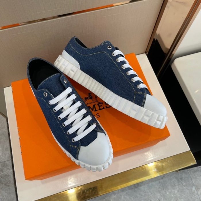 1:1爱马仕 (Hermes) 男士 Climb 低帮运动鞋 深蓝色