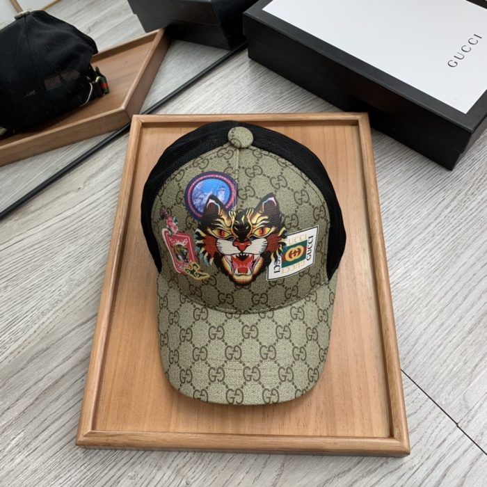 Gucci GG 帆布棒球帽米色