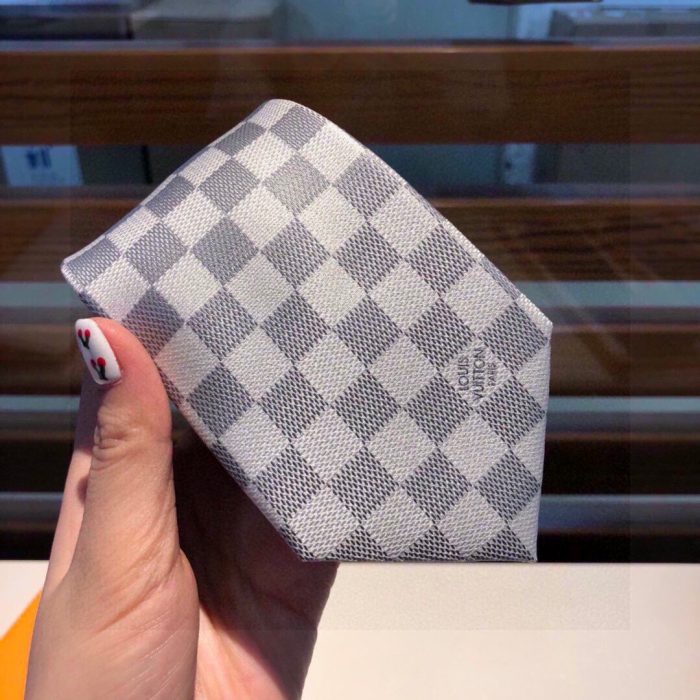 Louis Vuitton Damier 经典领带 灰色 LV 男士领带 M71214