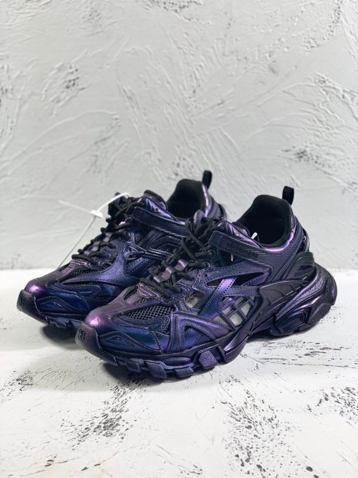 Balenciaga Track.2 男士透明鞋底运动鞋 紫色