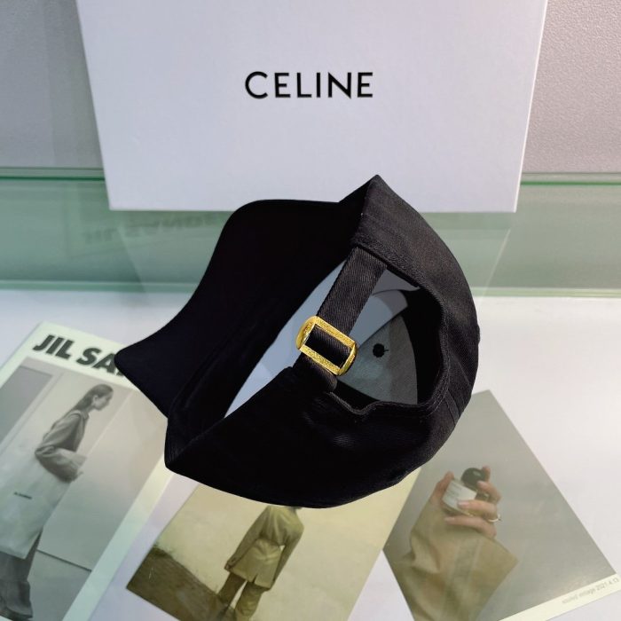 Celine 黑色棉质棒球帽