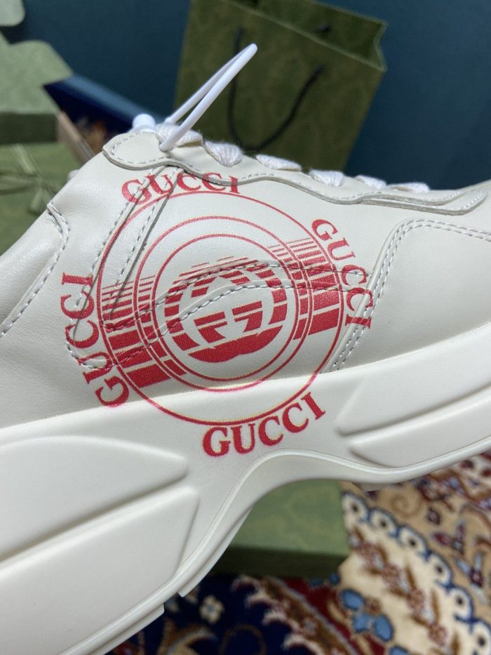 Gucci 男士 Rhyton 运动鞋搭配 Gucci 白色象牙色男士 646509