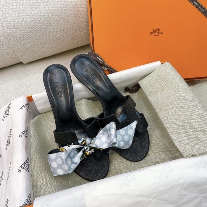 Hermes Oasis 女式凉鞋黑色，女鞋 H151215Z