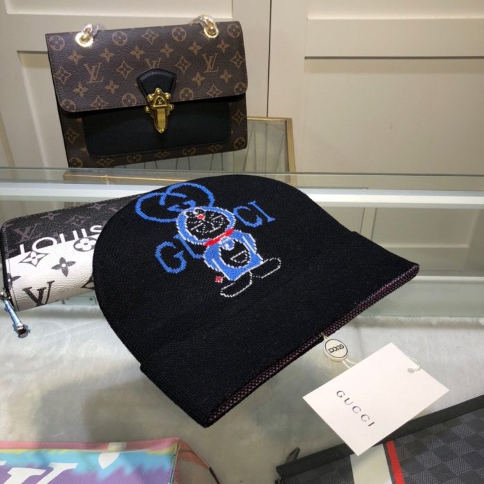 Gucci 黑色羊绒毛线帽