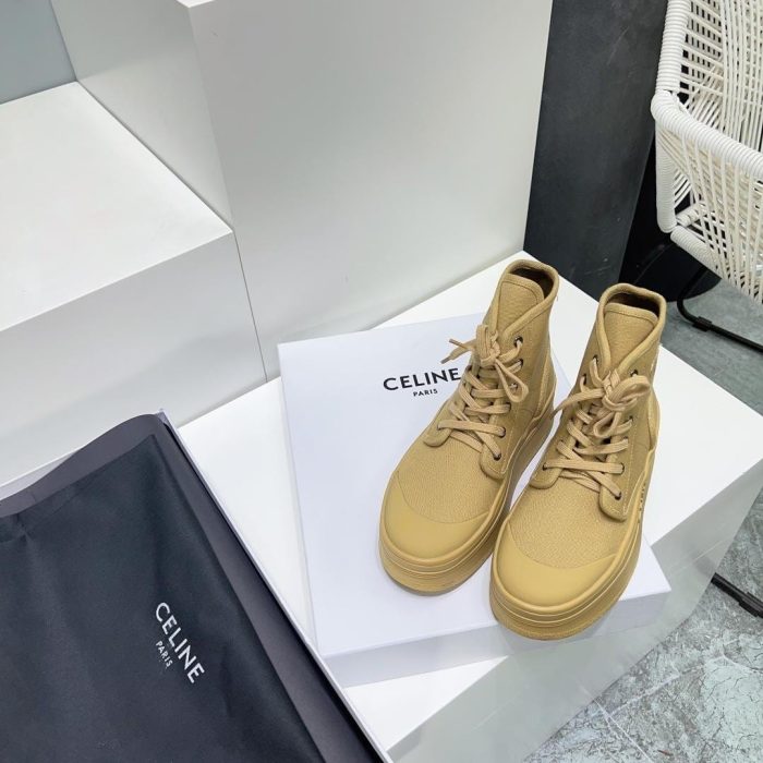 Celine Block 女士米色帆布 Triomphe 贴片