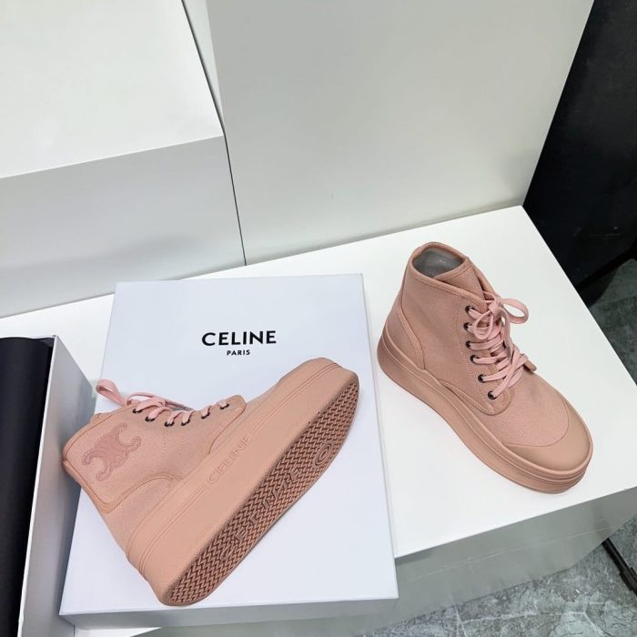 Celine Block 女式浅粉色 Triomphe 帆布补丁