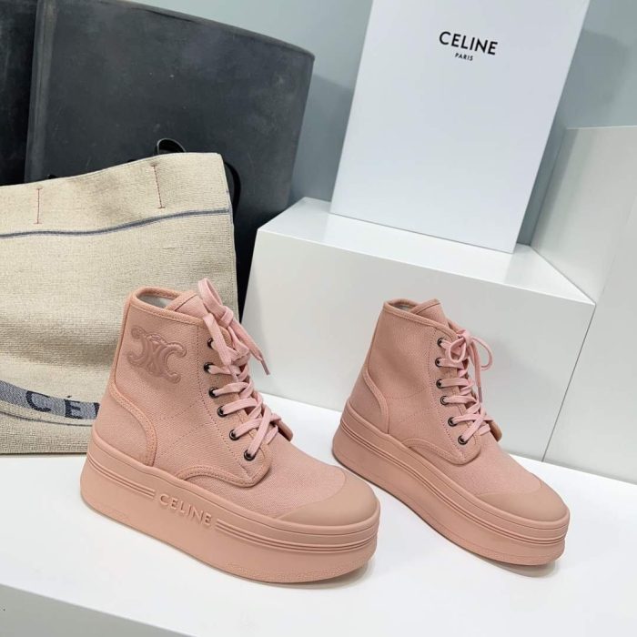 Celine Block 女式浅粉色 Triomphe 帆布补丁