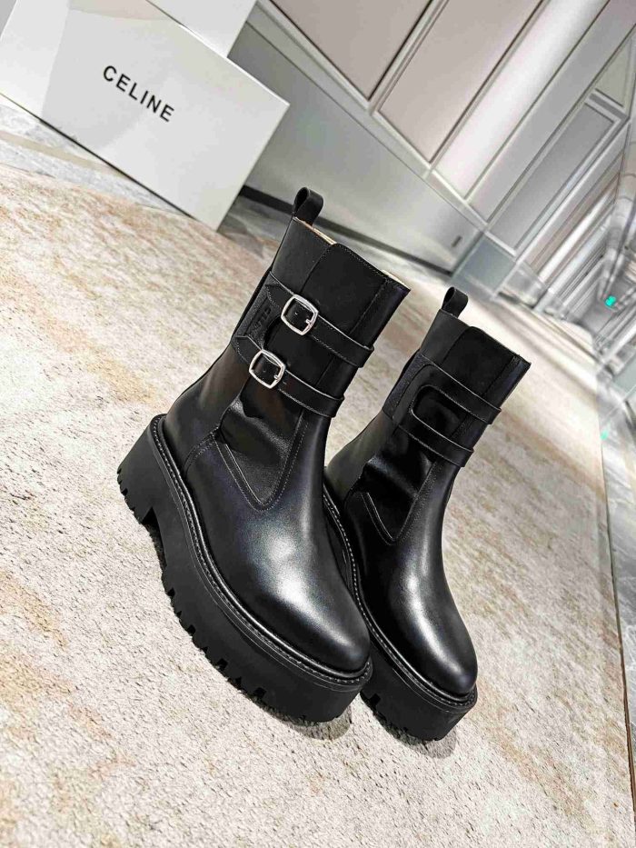 Celine Bulky Bucked 中号靴黑色女式 346513607C.38NO