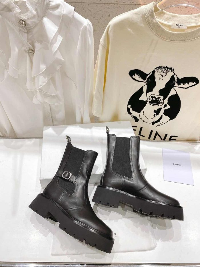 Celine Bulky 女式切尔西靴黑色 349823607C.38NO