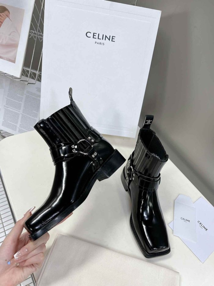 Celine Rider 女式浅黑色靴子