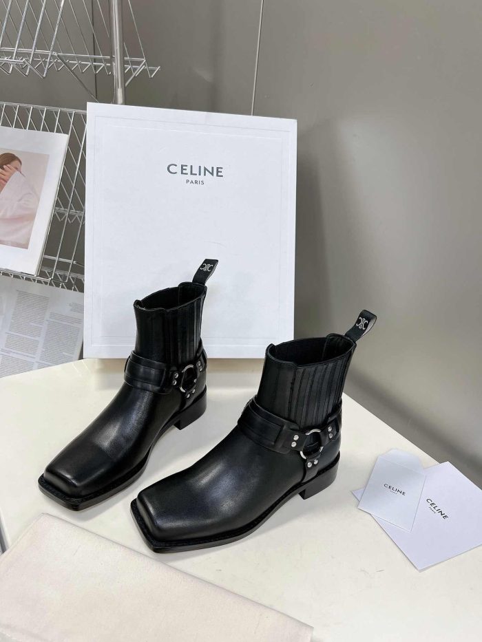 Celine 女式 Rider 靴子黑色