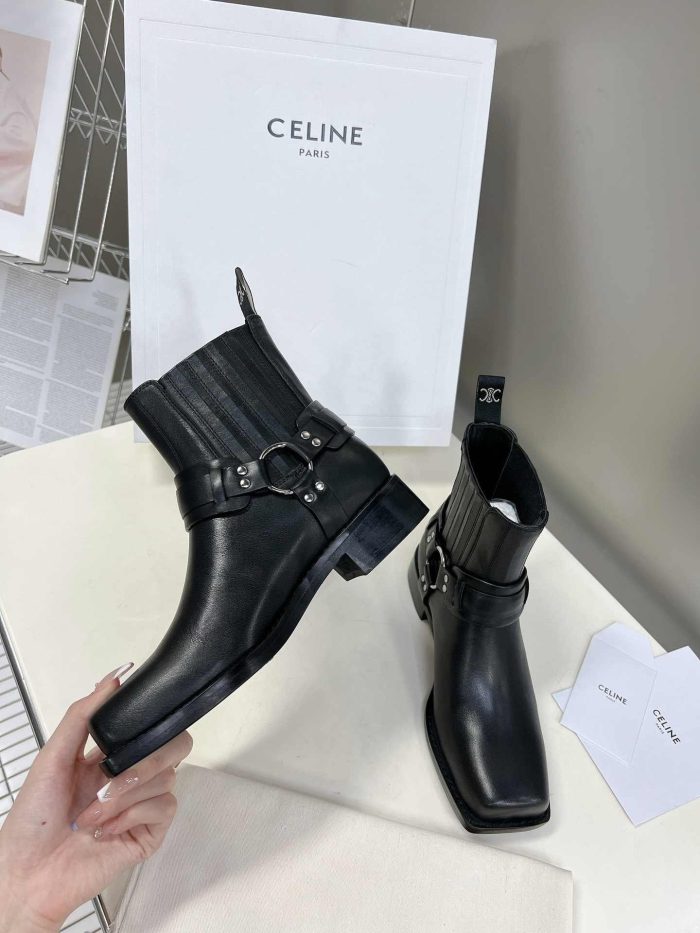 Celine 女式 Rider 靴子黑色